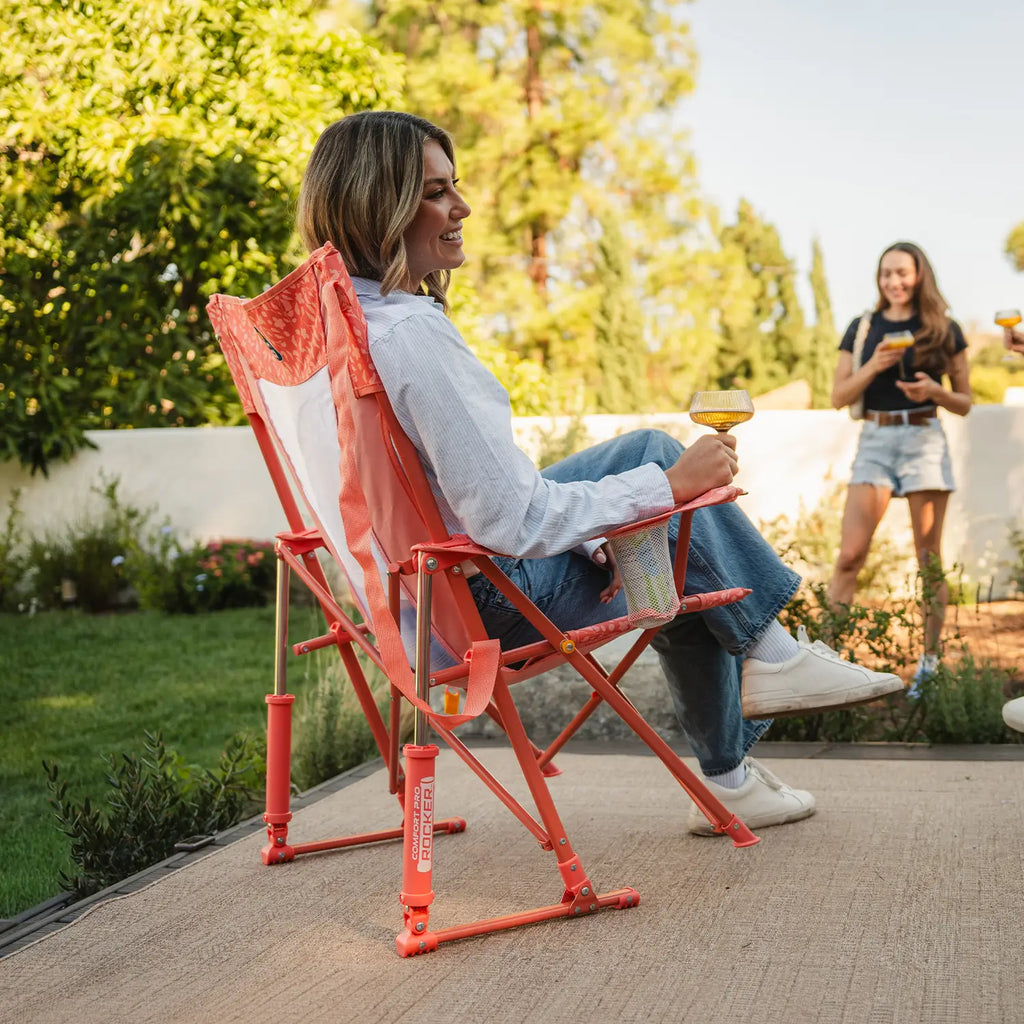 Luxury Camp Comfort Pro Rocker - Choice 375 - Freestyle Rocker Portable Outdoor Folding Chair Detail
