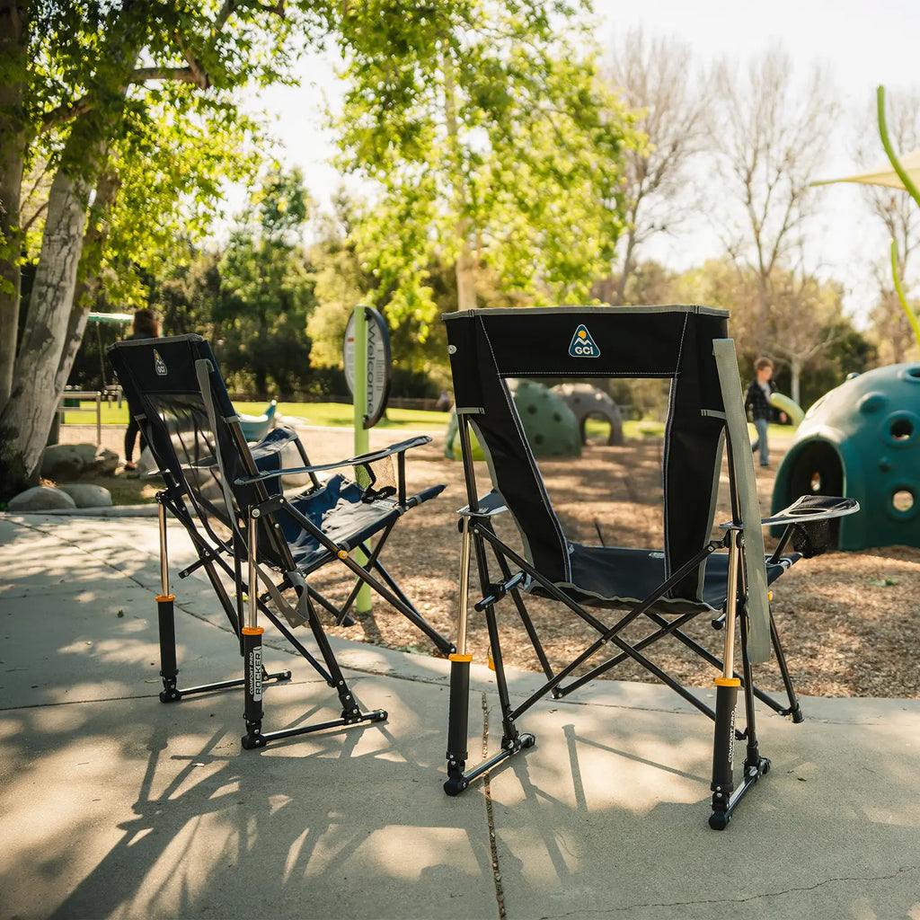 Luxury Camp Comfort Pro Rocker - Choice 375 - Freestyle Rocker Portable Outdoor Folding Chair Detail