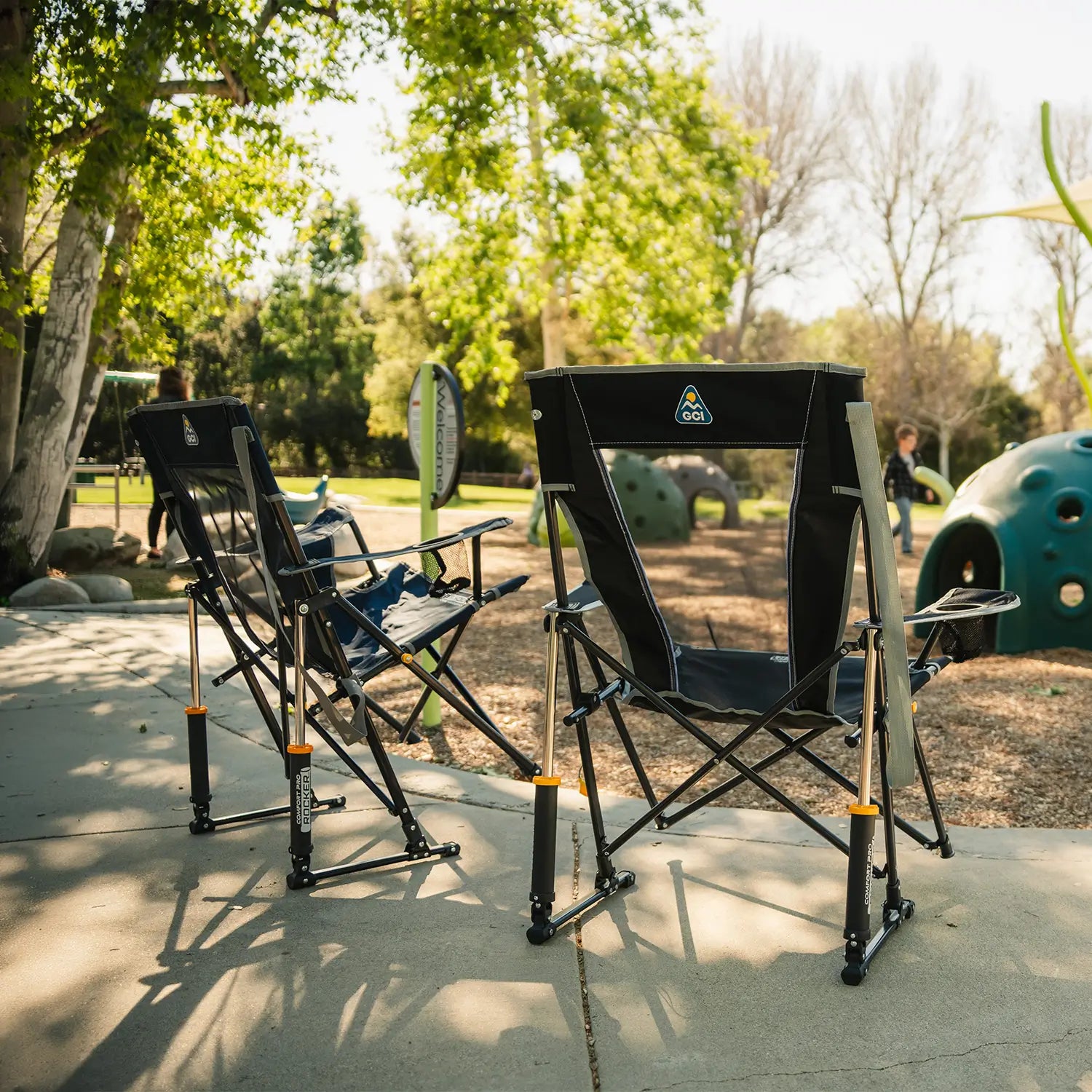 Luxury Camp Comfort Pro Rocker - Choice 375 - Freestyle Rocker Portable Outdoor Folding Chair Detail
