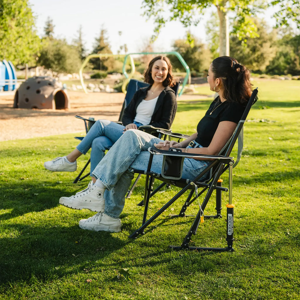 Luxury Camp Comfort Pro Rocker - Choice 375 - Freestyle Rocker Portable Outdoor Folding Chair Detail