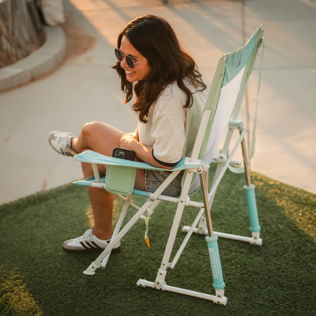 Luxury Camp Comfort Pro Rocker - Choice 375 - Freestyle Rocker Portable Outdoor Folding Chair Detail