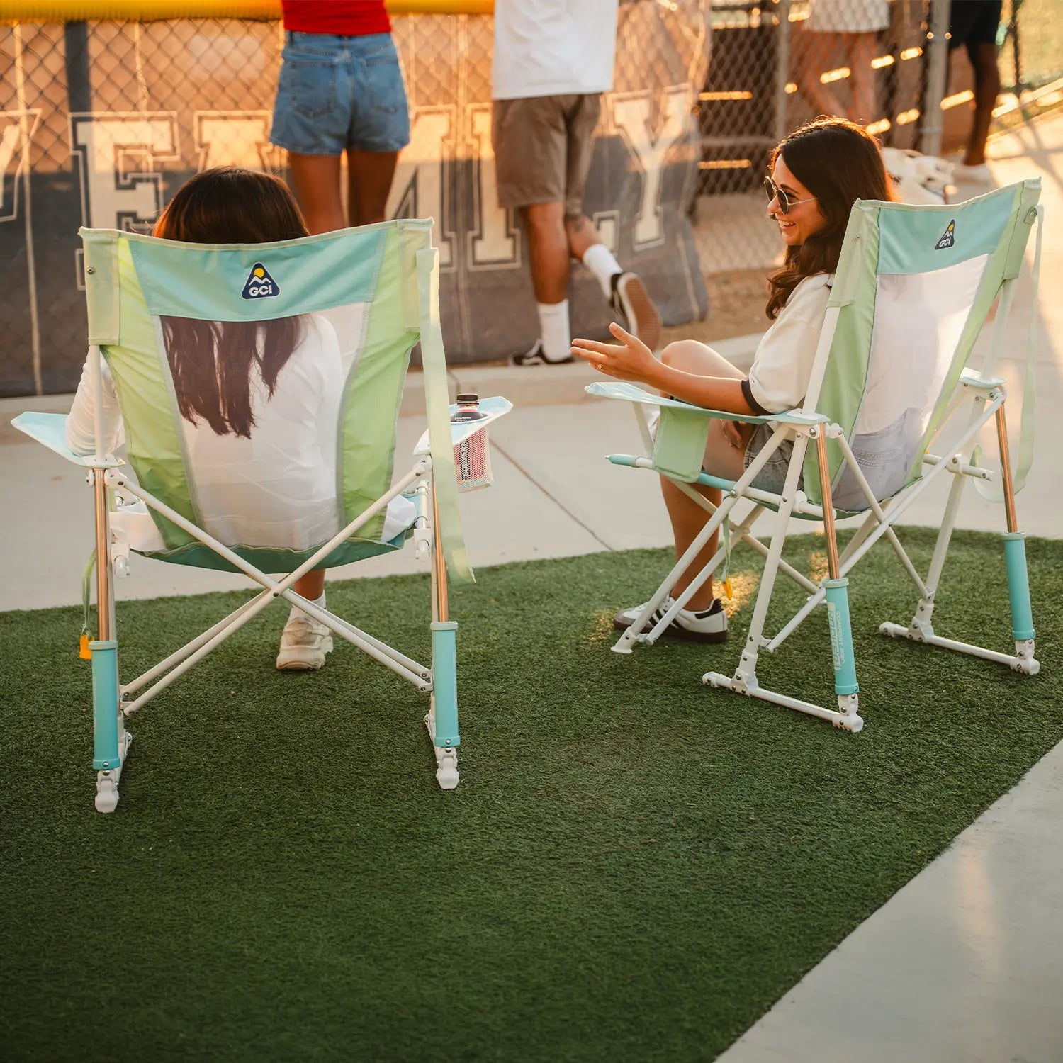 Luxury Camp Comfort Pro Rocker - Choice 375 - Freestyle Rocker Portable Outdoor Folding Chair Detail