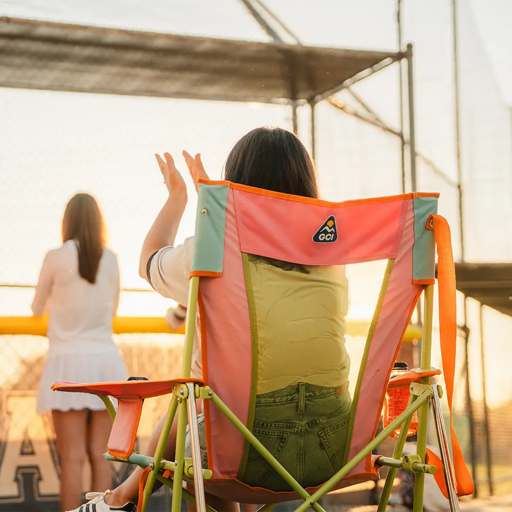 Luxury Camp Comfort Pro Rocker - Choice 375 - Freestyle Rocker Portable Outdoor Folding Chair Detail