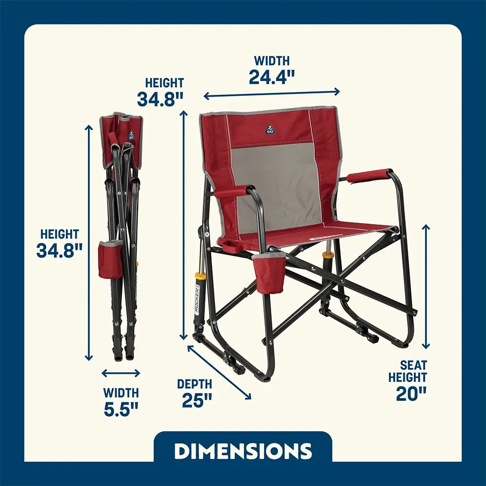 Luxury Camp Freestyle Rocker - Choice 711 - Heavy-Duty Kickback Rocker with Beverage Holder Detail