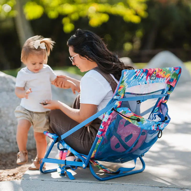 Reclining Beach Everywhere Chair 2 - Choice 656 - Multi-Position Outdoor Beach Chair with Pillow Detail