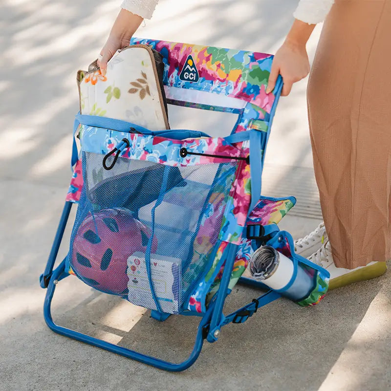 Reclining Beach Everywhere Chair 2 - Choice 656 - Multi-Position Outdoor Beach Chair with Pillow Detail