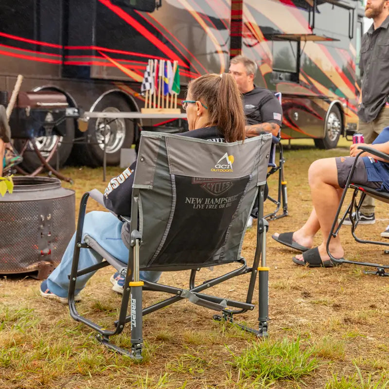 Heavy-Duty Freestyle FirePit Rocker - Choice 737 - RoadTrip Rocker Smooth Motion Camp Chair Detail