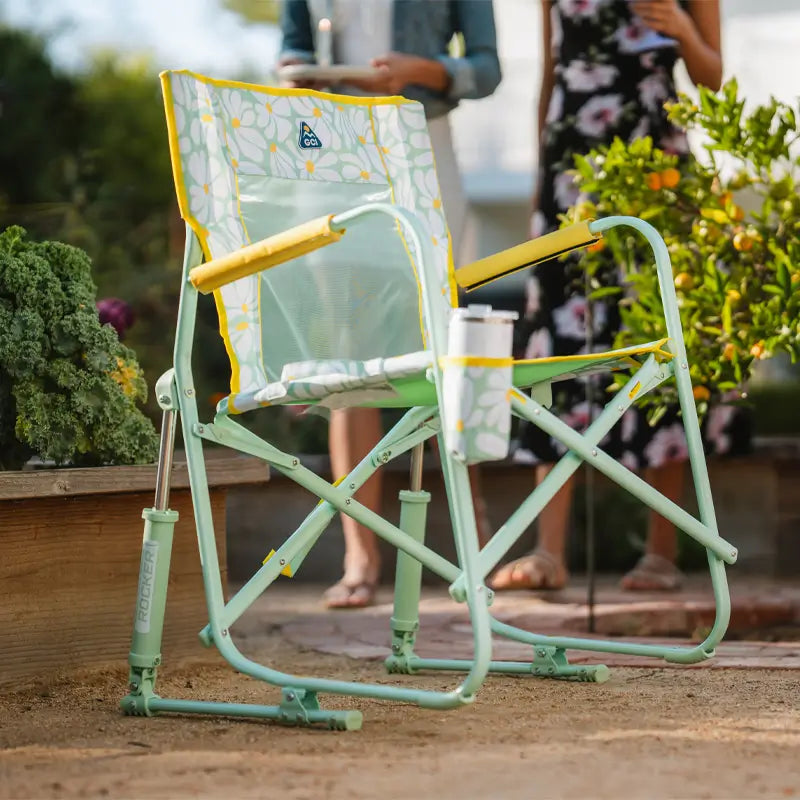 Luxury Camp Freestyle Rocker - Choice 711 - Heavy-Duty Kickback Rocker with Beverage Holder Detail