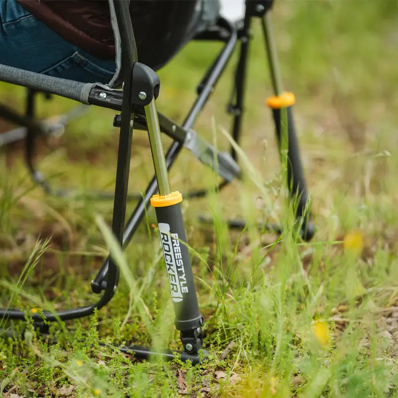 Luxury Camp Freestyle Rocker - Choice 711 - Heavy-Duty Kickback Rocker with Beverage Holder Detail