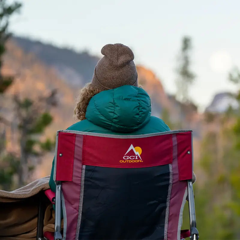 Luxury Camp Freestyle Rocker - Choice 711 - Heavy-Duty Kickback Rocker with Beverage Holder Detail