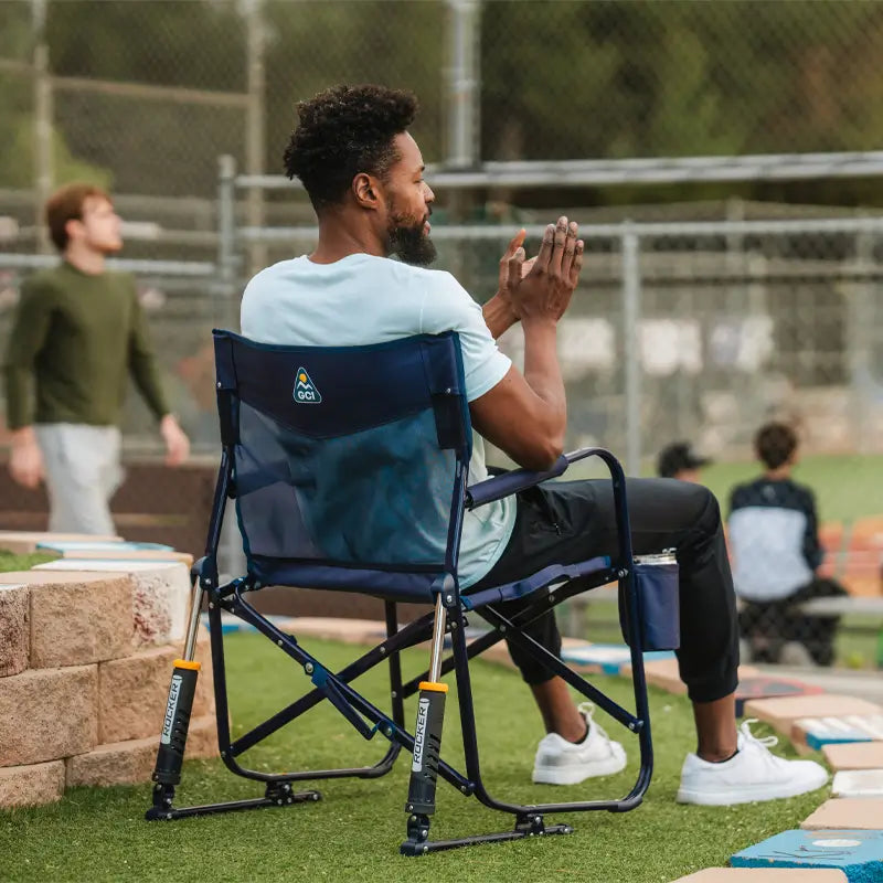 Patented Spring-Action Freestyle Rocker Elite - Choice 460 - Freestyle Rocker Portable Outdoor Folding Chair Detail