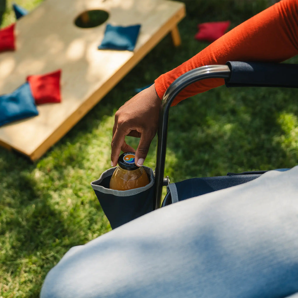 Luxury Camp Freestyle Rocker - Choice 711 - Heavy-Duty Kickback Rocker with Beverage Holder Detail