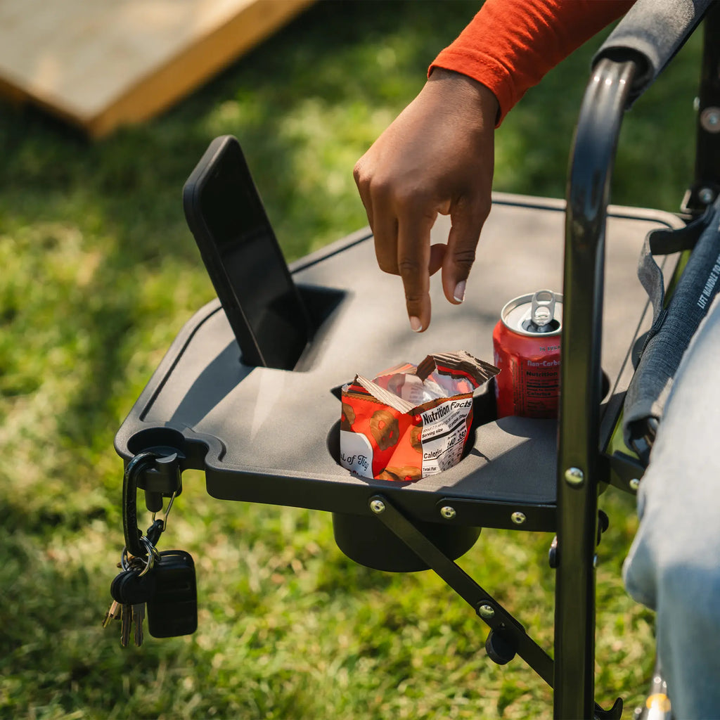 Luxury Camp Freestyle Rocker with Side Table - Choice 853 - Freestyle Rocker Portable Outdoor Folding Chair Detail