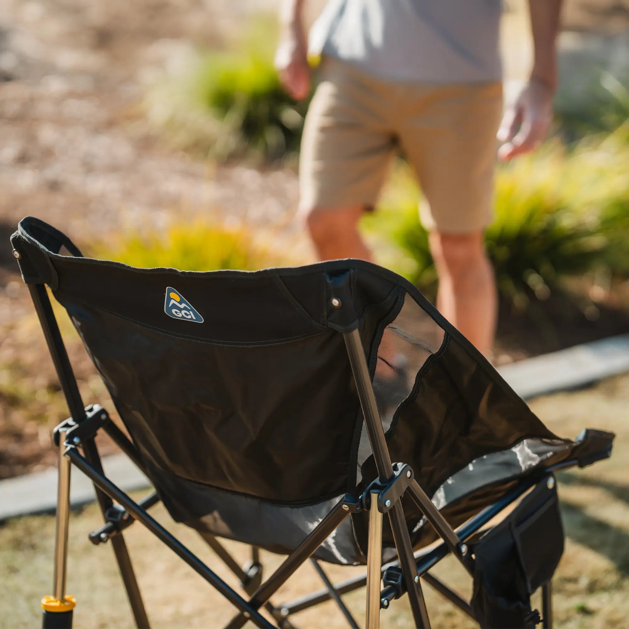 Patented Spring-Action Pod Rocker Elite - Choice 832 - RoadTrip Rocker Smooth Motion Camp Chair Detail