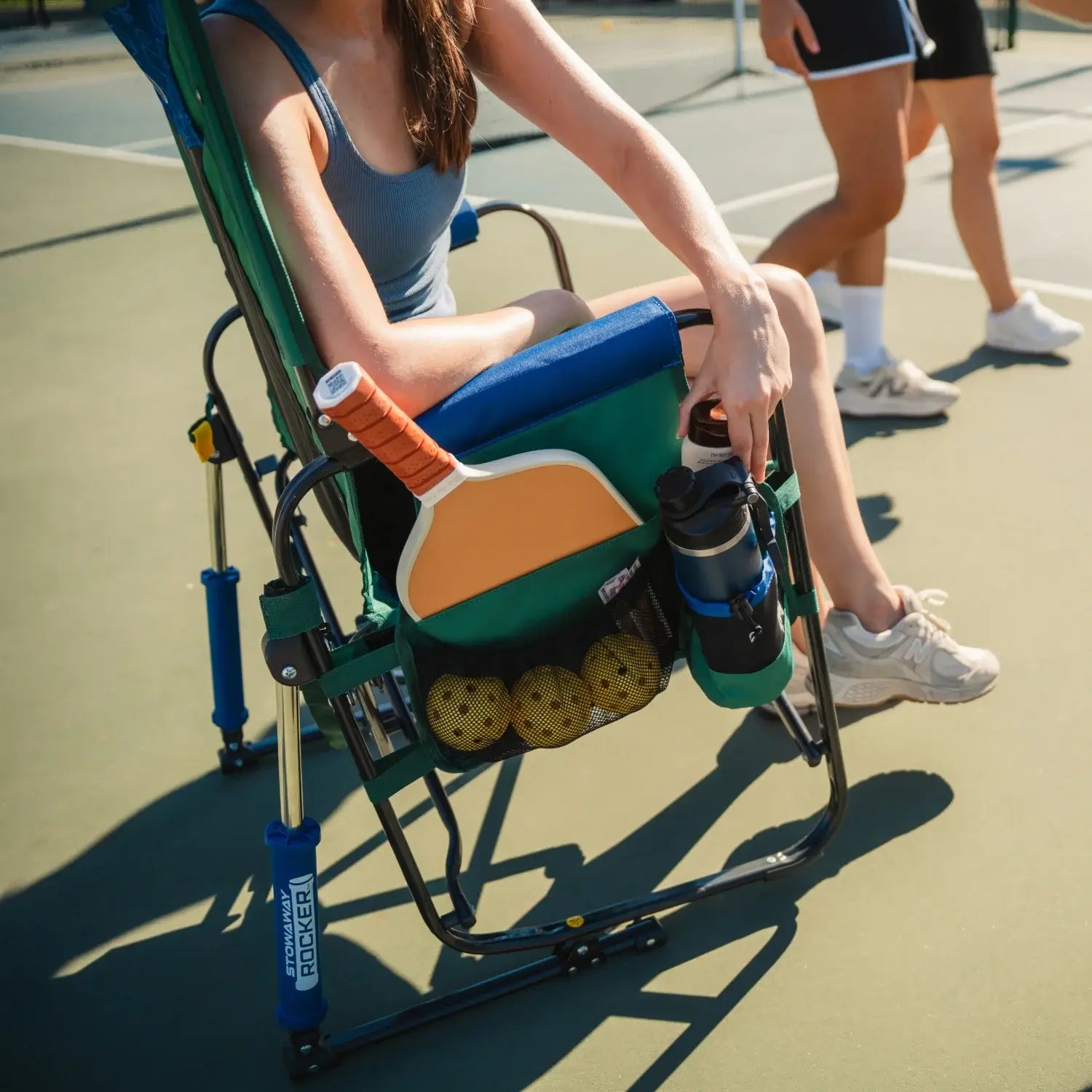Premium All-Weather Stowaway Rocker - Choice 794 - Patented Spring-Action Rocking Chair for Camping Detail