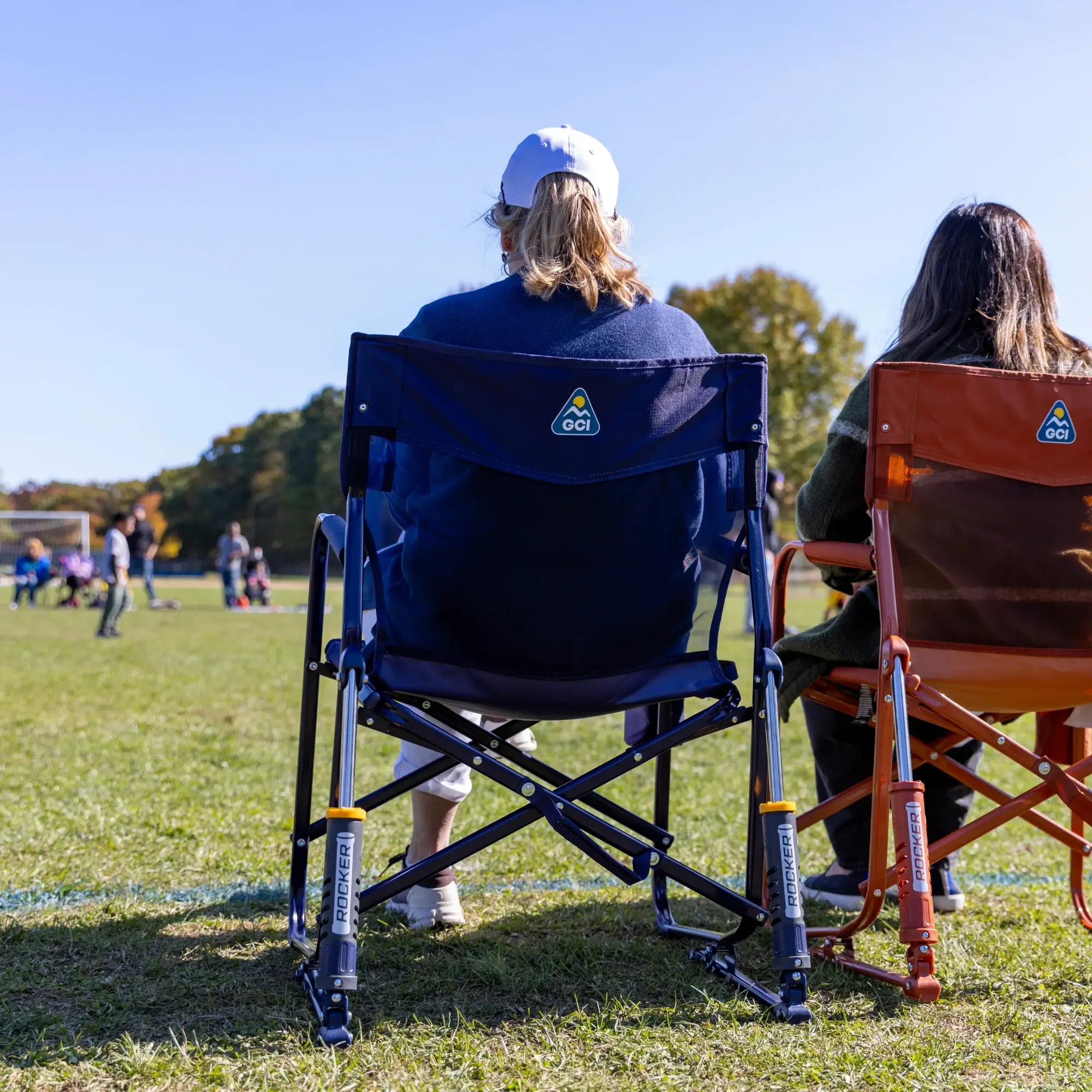 Patented Spring-Action Freestyle Rocker Elite - Choice 460 - Freestyle Rocker Portable Outdoor Folding Chair Detail