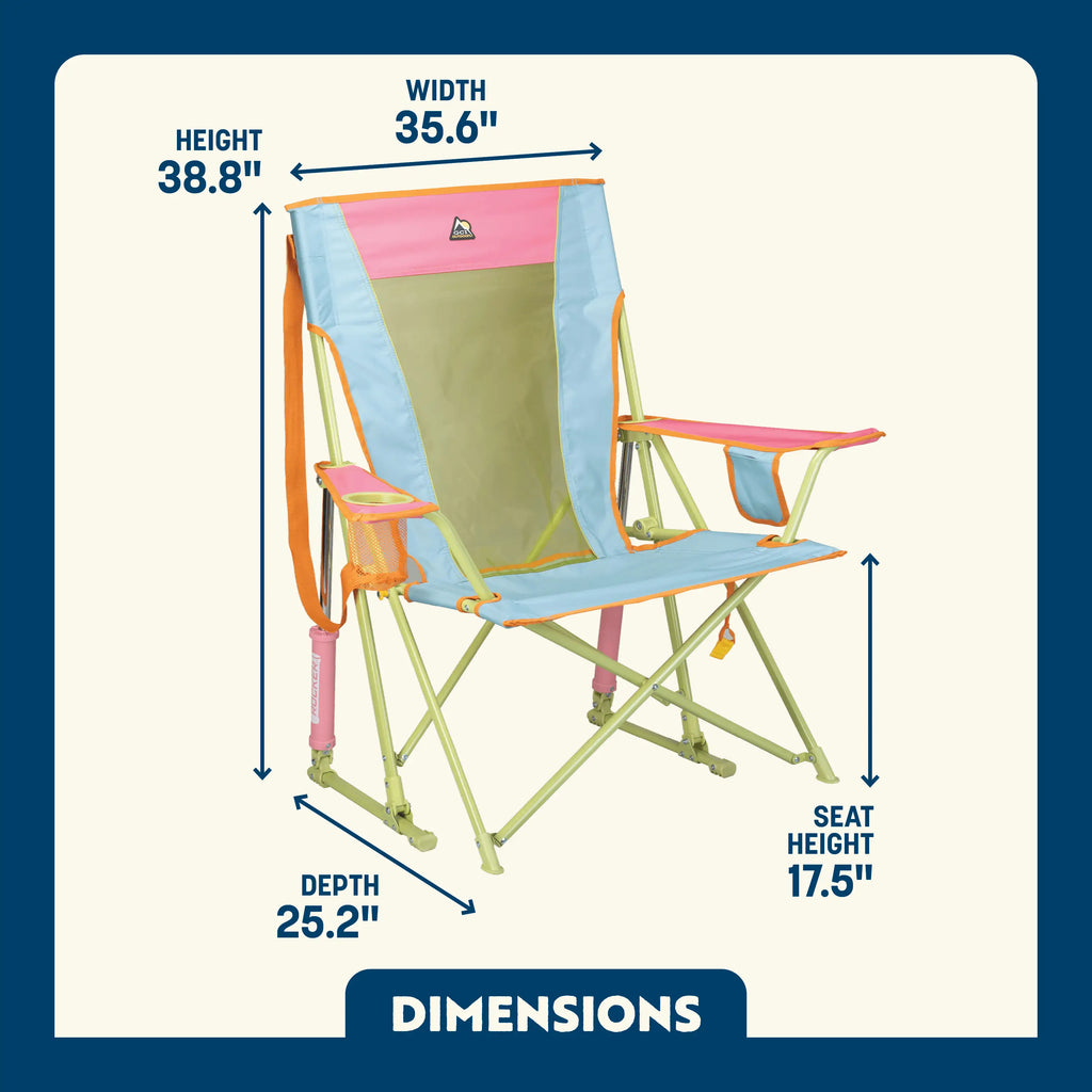 Luxury Camp Comfort Pro Rocker - Choice 375 - Freestyle Rocker Portable Outdoor Folding Chair Detail