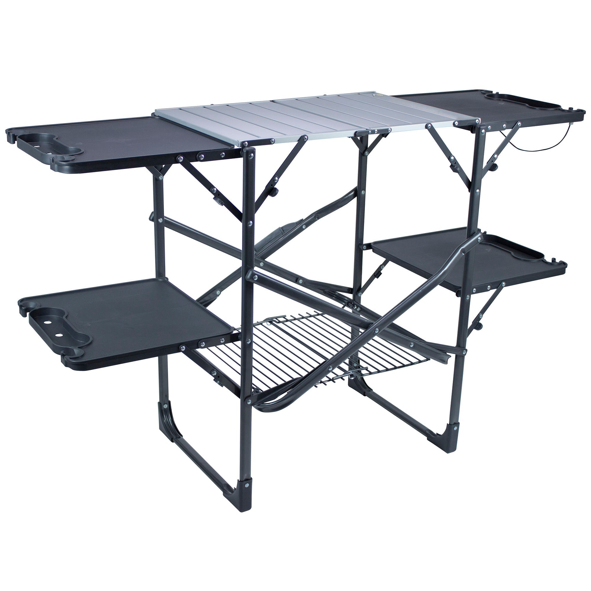 Stainless Steel BBQ Slim-Fold Cook Station - Choice 575 - Heat-Resistant Over-Fire Grill Rack for Camping - Default Title