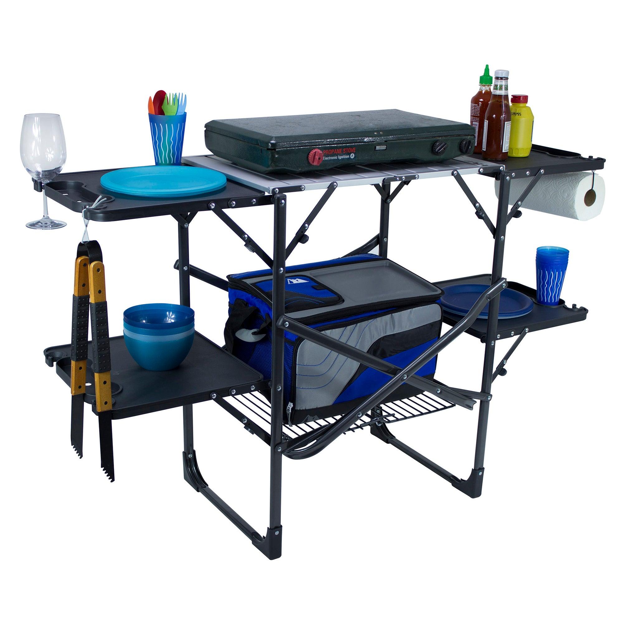Stainless Steel BBQ Slim-Fold Cook Station - Choice 575 - Heat-Resistant Over-Fire Grill Rack for Camping Detail