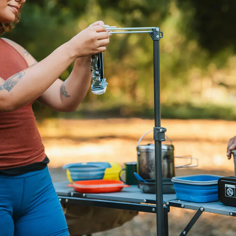 Heavy-Duty Camp Master Cook Station - Choice 171 - Heat-Resistant Over-Fire Grill Rack for Camping Detail