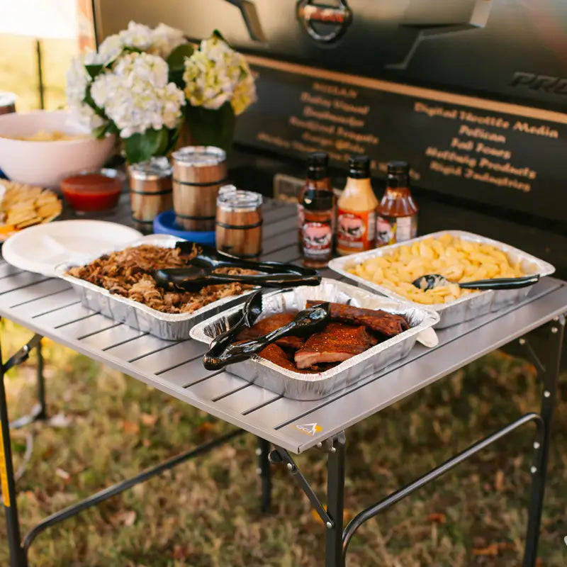 Multi-Functional Cook Slim-Fold Table - Choice 196 - Master Outdoor Kitchen Station for Tailgating & BBQ Detail