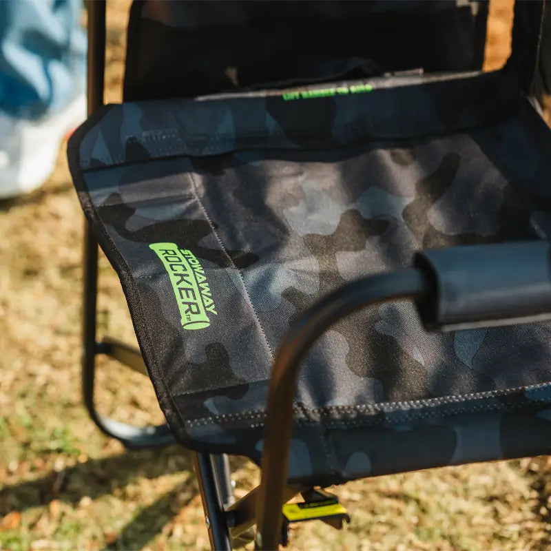 Premium All-Weather Stowaway Rocker - Choice 794 - Patented Spring-Action Rocking Chair for Camping Detail
