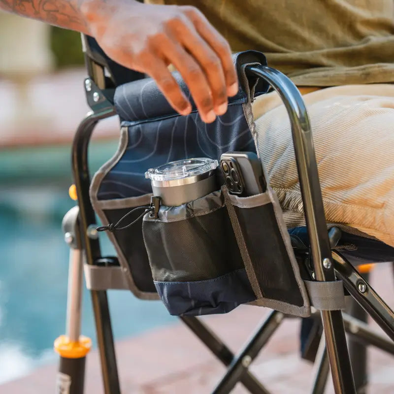 Premium All-Weather Stowaway Rocker - Choice 794 - Patented Spring-Action Rocking Chair for Camping Detail