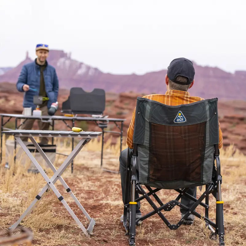 Premium All-Weather Stowaway Rocker - Choice 794 - Patented Spring-Action Rocking Chair for Camping Detail