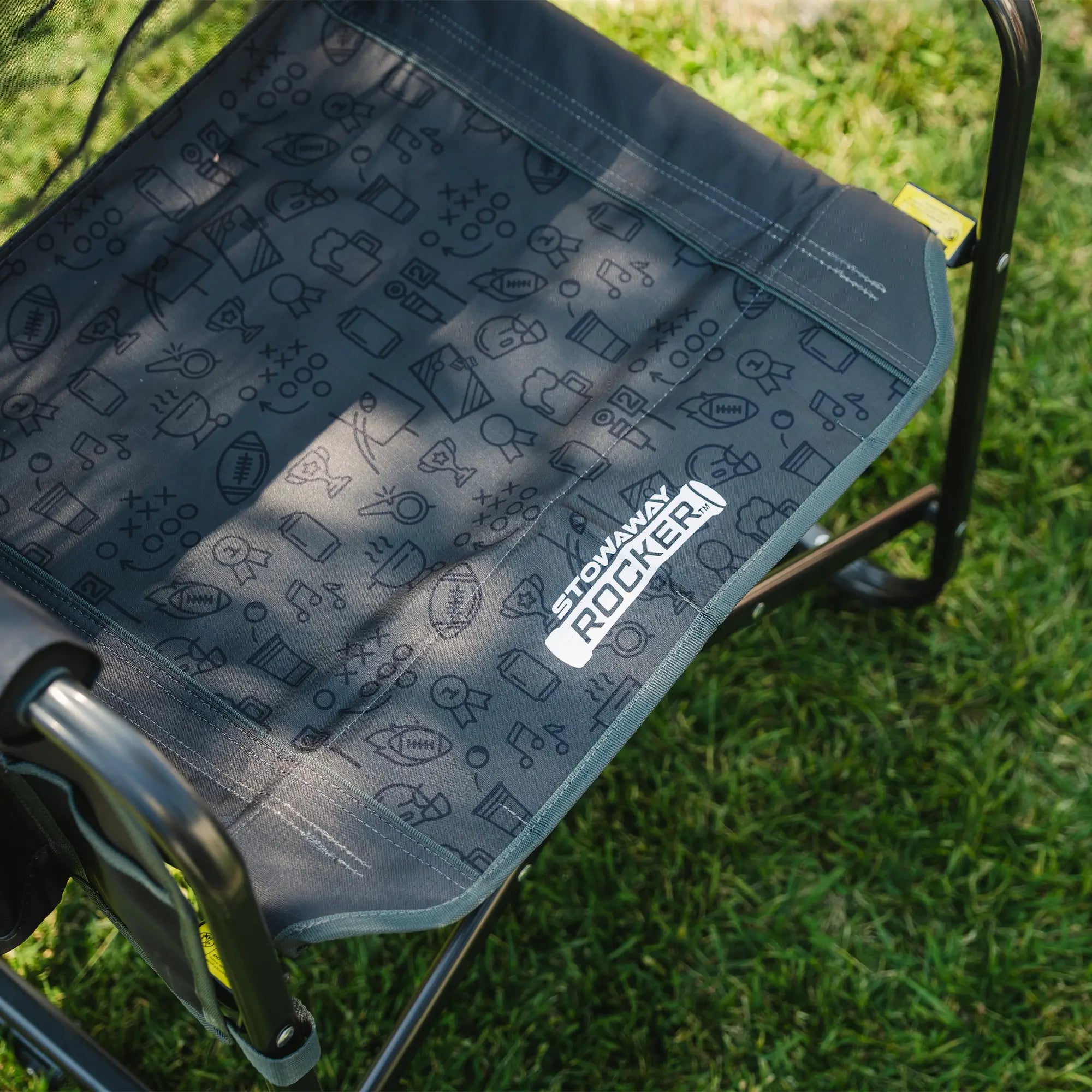 Premium All-Weather Stowaway Rocker - Choice 794 - Patented Spring-Action Rocking Chair for Camping Detail