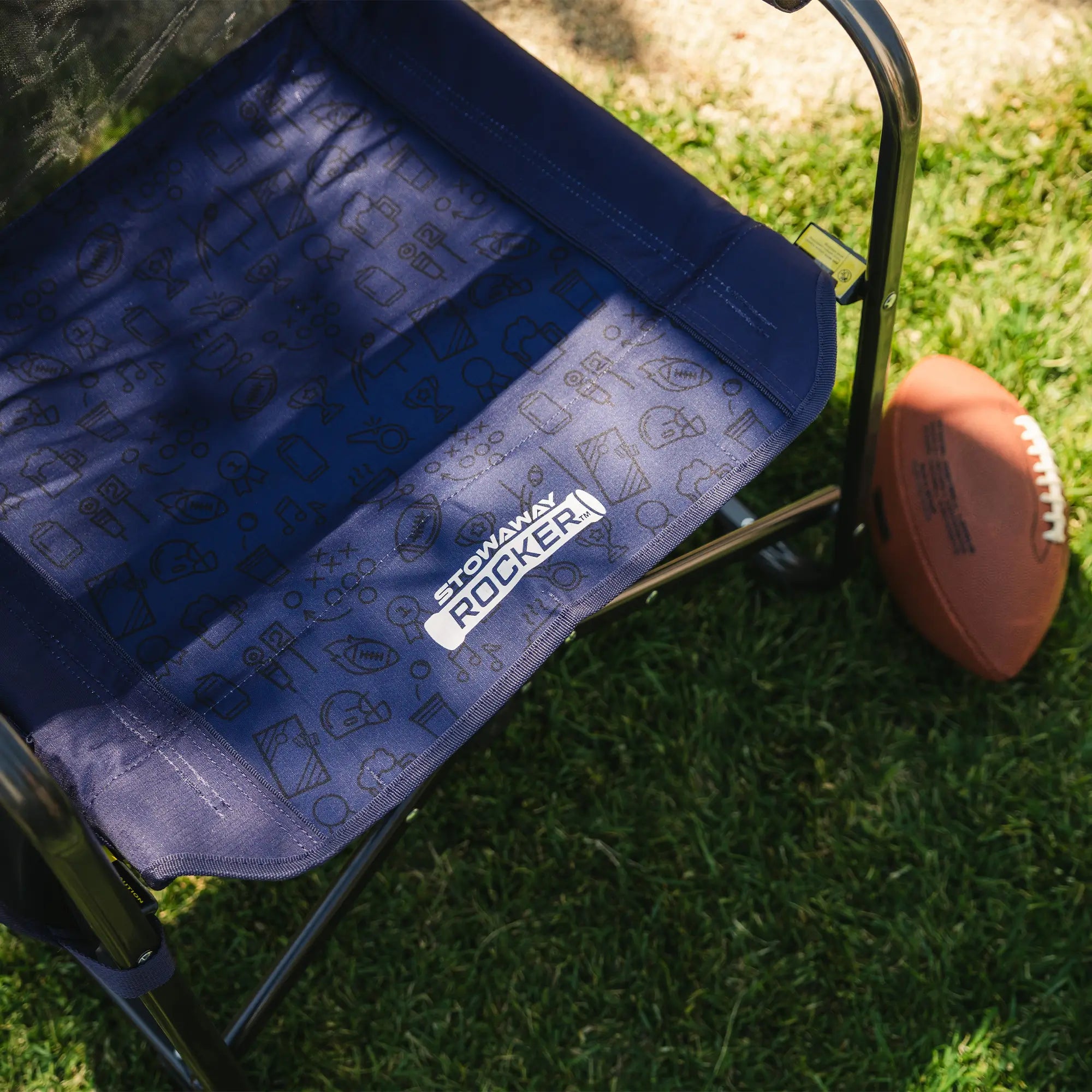 Premium All-Weather Stowaway Rocker - Choice 794 - Patented Spring-Action Rocking Chair for Camping Detail