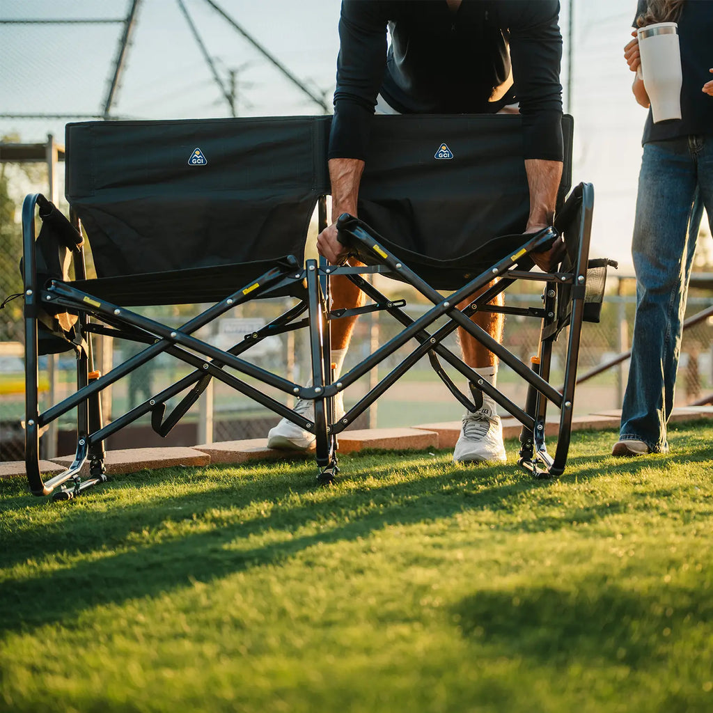 Patented Spring-Action Tandem Rocker - Choice 227 - RoadTrip Rocker Smooth Motion Camp Chair Detail
