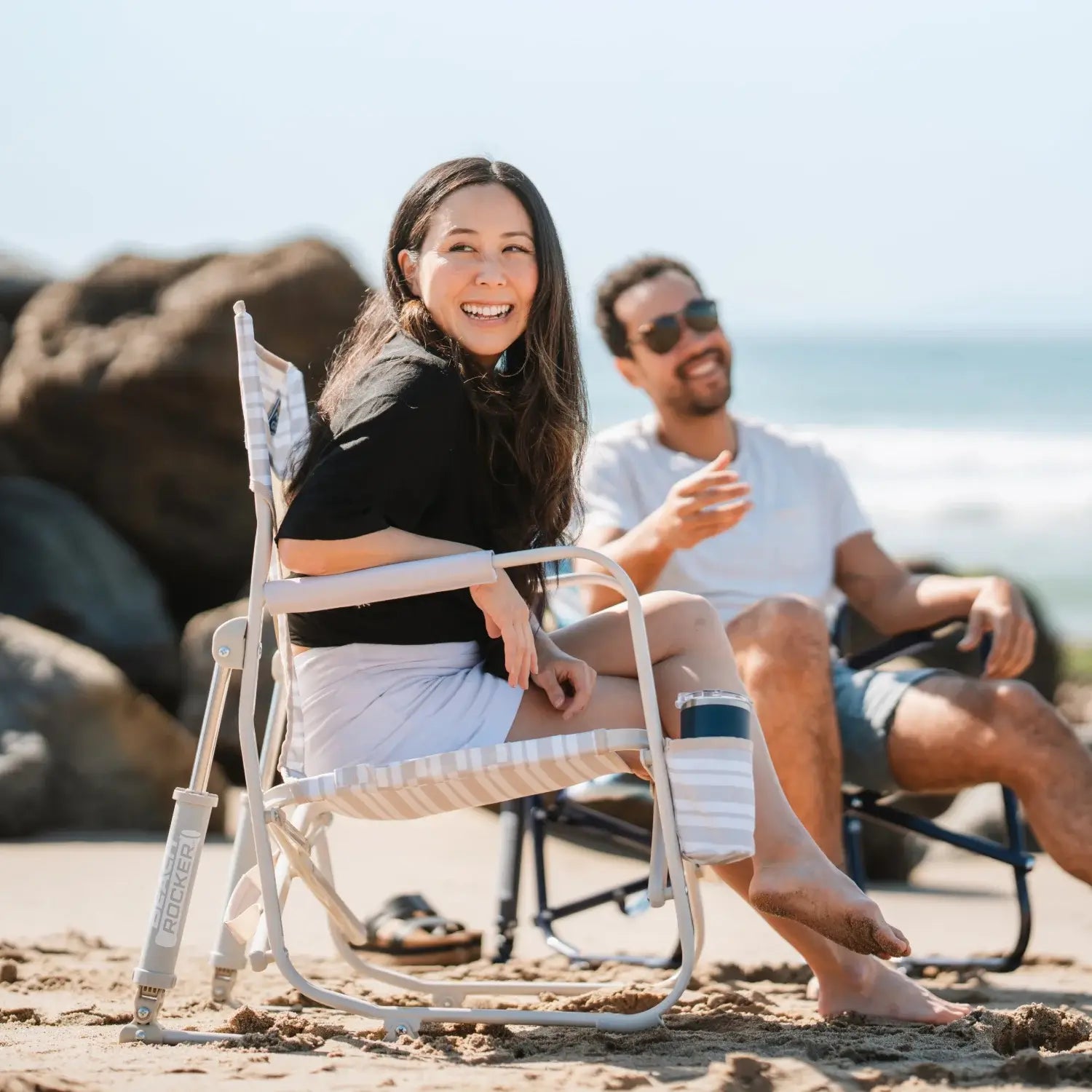 Luxury Camp Beach Rocker - Choice 712 - Freestyle Rocker Portable Outdoor Folding Chair Detail