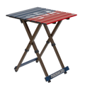 Heat-Resistant Compact Camp Table 20 - USA Anniversary Deluxe - Choice 757 - Slim-Fold Outdoor Cook Station with Storage Shelves - Default Title