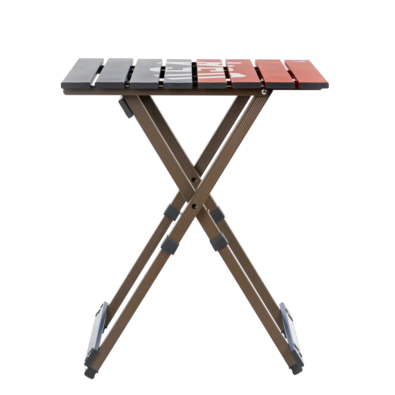 Heat-Resistant Compact Camp Table 20 - USA Anniversary Deluxe - Choice 757 - Slim-Fold Outdoor Cook Station with Storage Shelves Detail