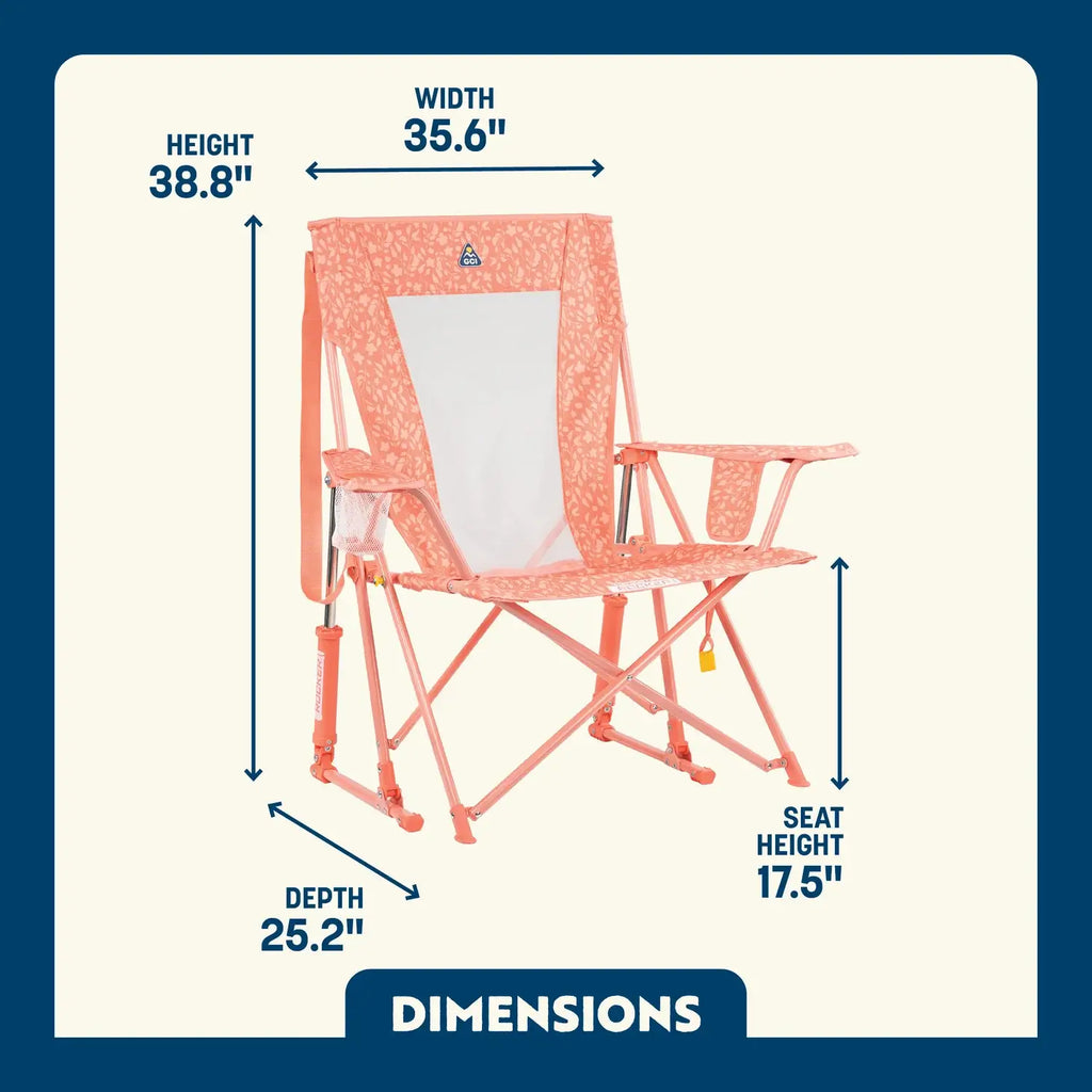 Luxury Camp Comfort Pro Rocker - Choice 375 - Freestyle Rocker Portable Outdoor Folding Chair Detail