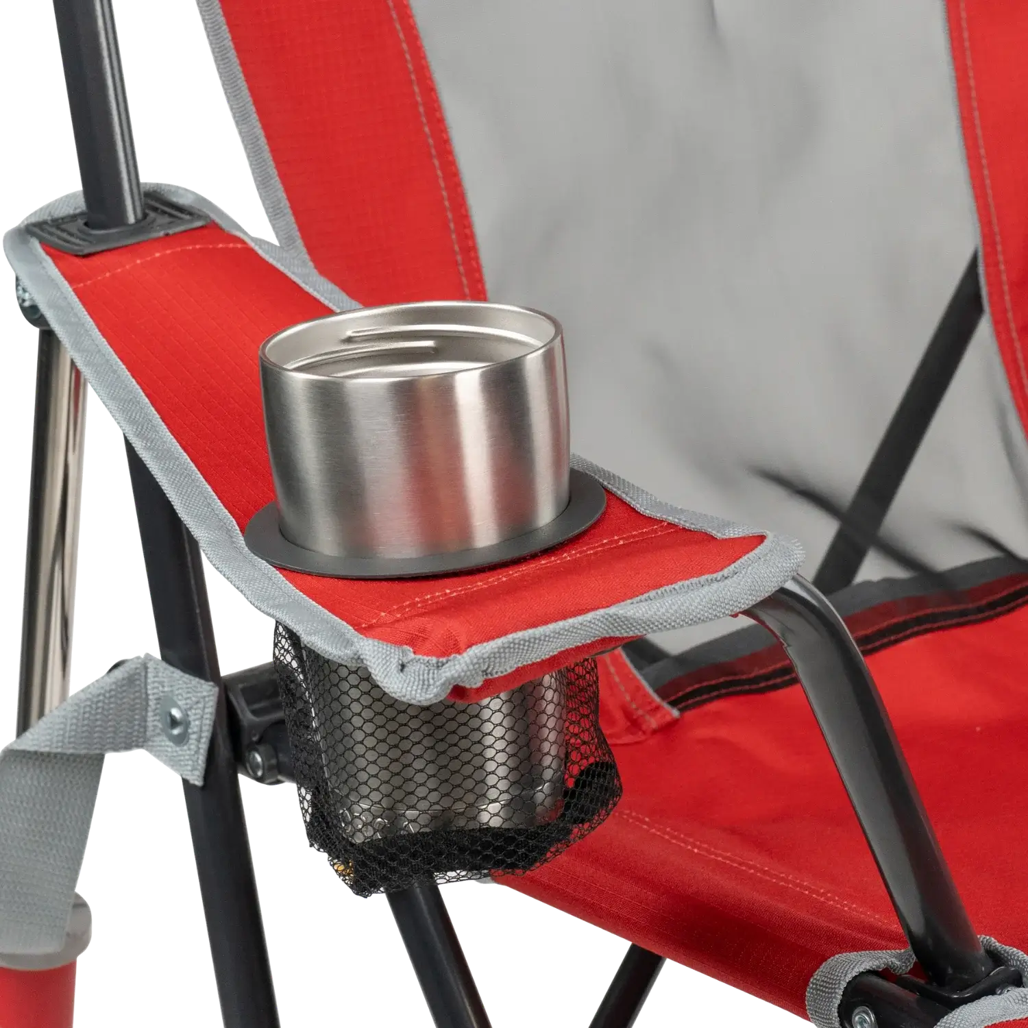 Smooth Motion College Comfort Pro Rocker - Ohio State Buckeyes - Choice 676 - RoadTrip Rocker Smooth Motion Camp Chair Detail