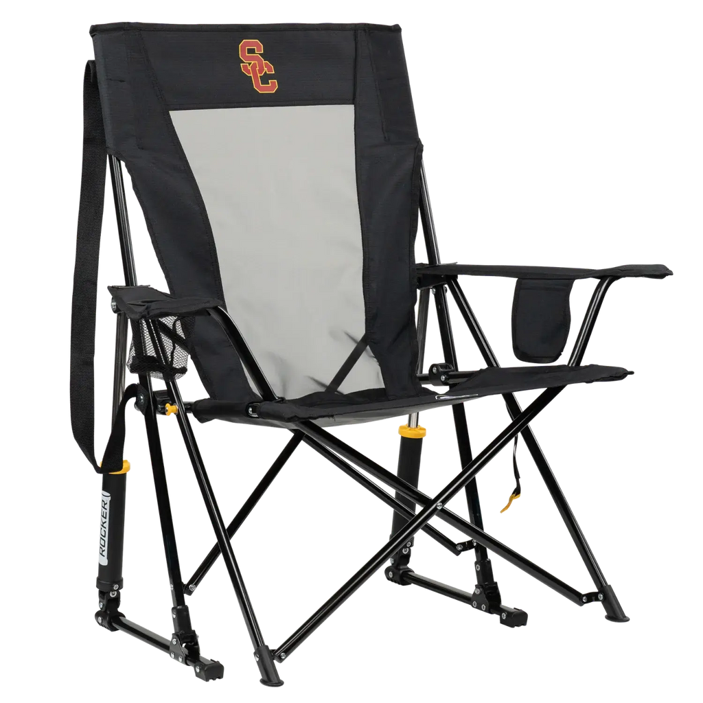 Premium All-Weather College Comfort Pro Rocker - USC Trojans - Choice 856 - Patented Spring-Action Rocking Chair for Camping - Default Title