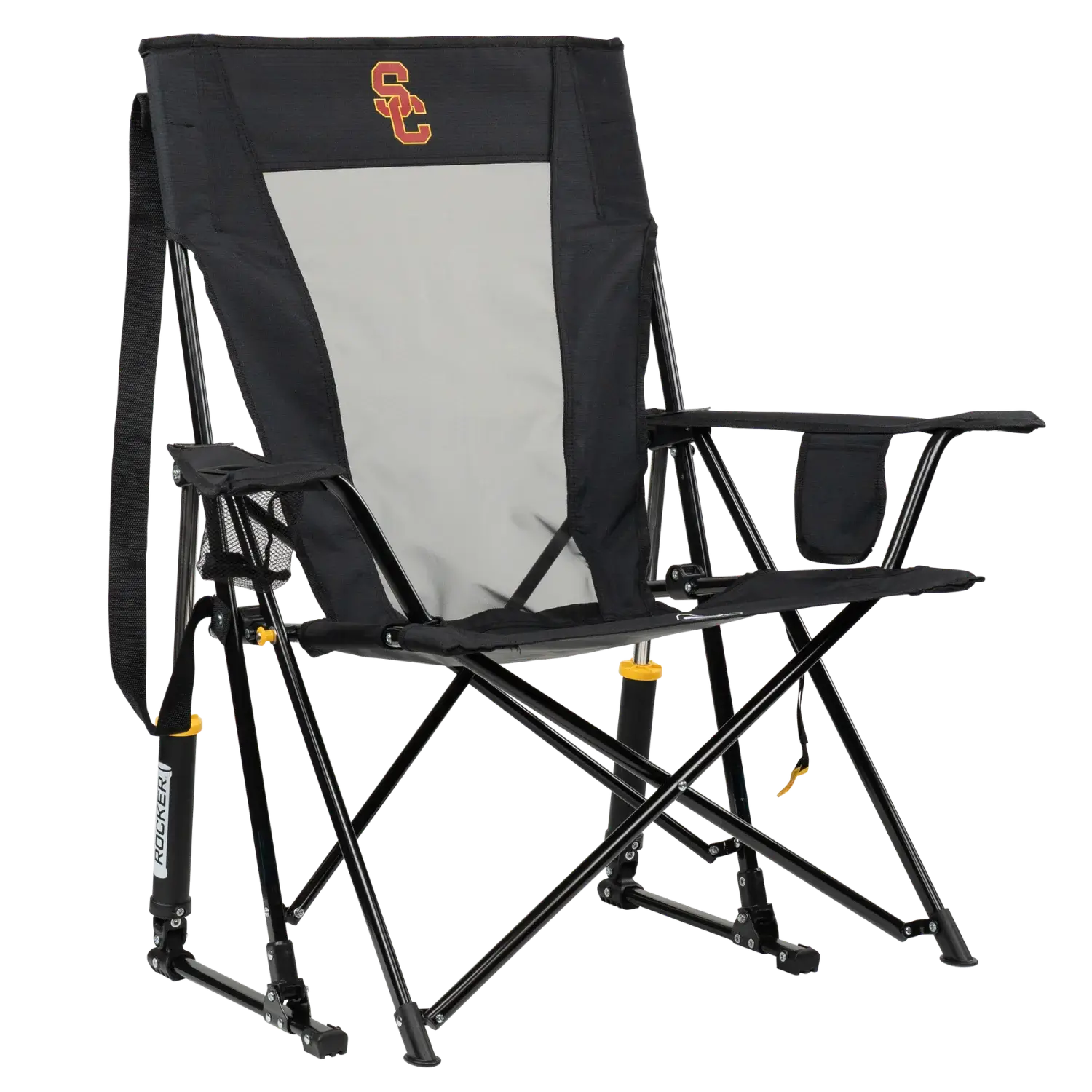 Premium All-Weather College Comfort Pro Rocker - USC Trojans - Choice 856 - Patented Spring-Action Rocking Chair for Camping - Default Title