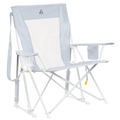 Heavy-Duty Freestyle Comfort Pro Rocker XL - Choice 107 - Heavy-Duty Kickback Rocker with Beverage Holder - Heathered Light Blue