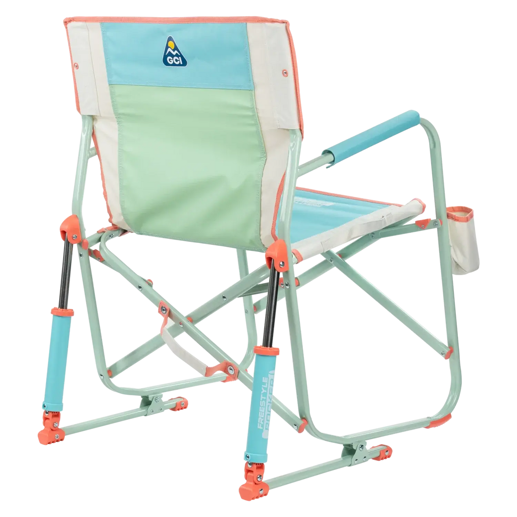 Luxury Camp Freestyle Rocker - Choice 711 - Heavy-Duty Kickback Rocker with Beverage Holder Detail