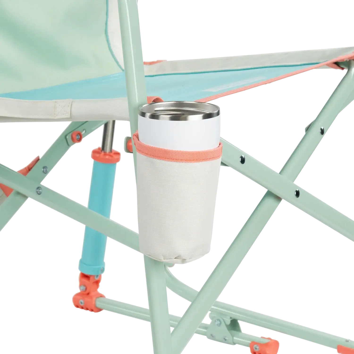 Luxury Camp Freestyle Rocker - Choice 711 - Heavy-Duty Kickback Rocker with Beverage Holder Detail