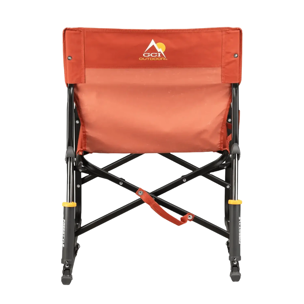 Patented Spring-Action Freestyle Rocker - Pumpkin Spice - Choice 373 - RoadTrip Rocker Smooth Motion Camp Chair Detail