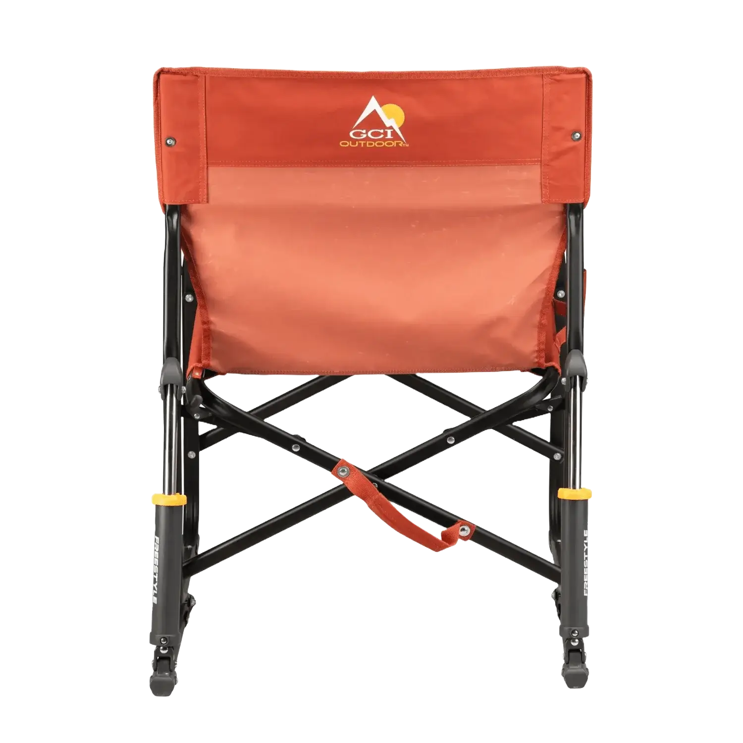 Patented Spring-Action Freestyle Rocker - Pumpkin Spice - Choice 373 - RoadTrip Rocker Smooth Motion Camp Chair Detail