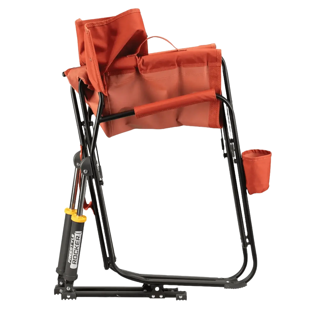 Patented Spring-Action Freestyle Rocker - Pumpkin Spice - Choice 373 - RoadTrip Rocker Smooth Motion Camp Chair Detail