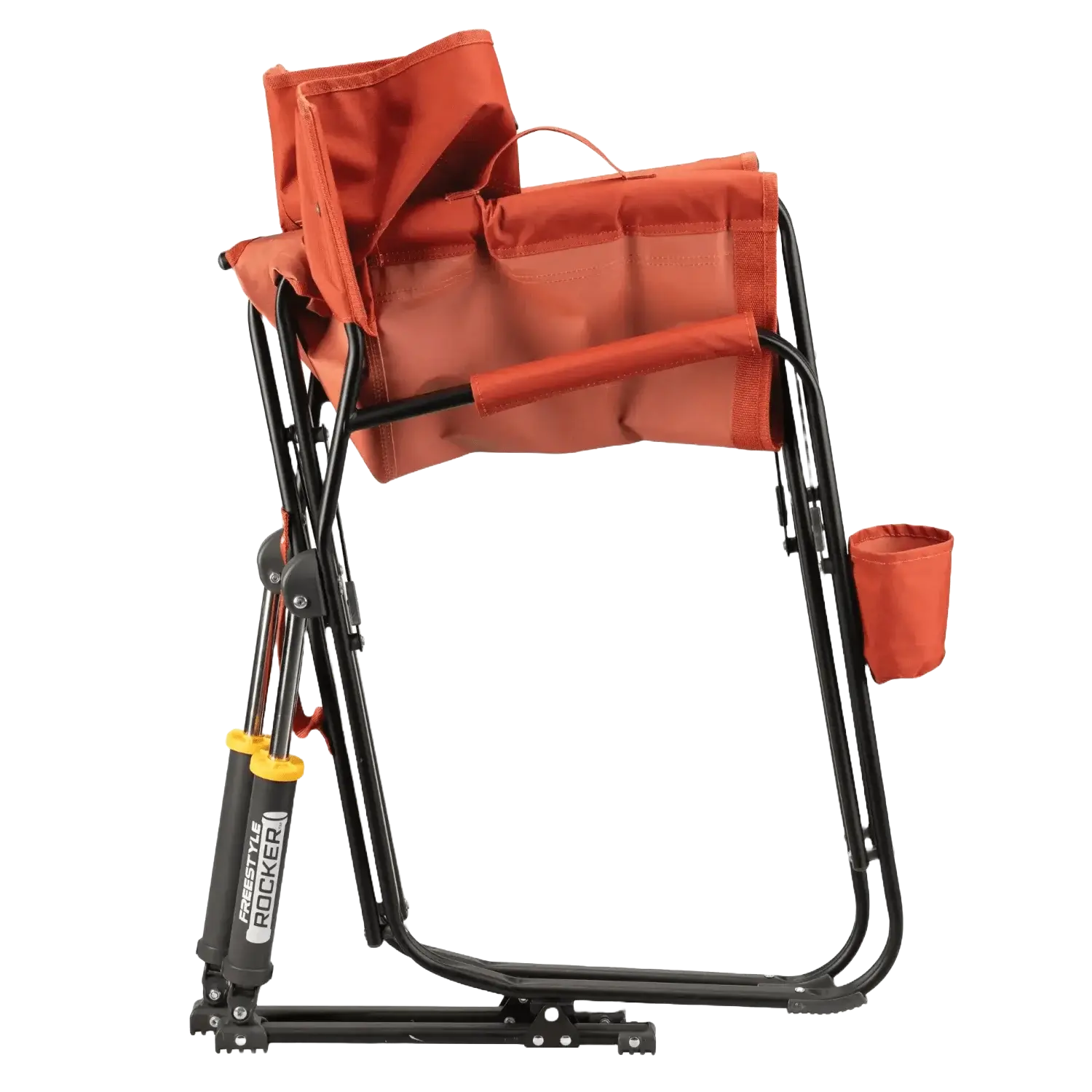 Patented Spring-Action Freestyle Rocker - Pumpkin Spice - Choice 373 - RoadTrip Rocker Smooth Motion Camp Chair Detail