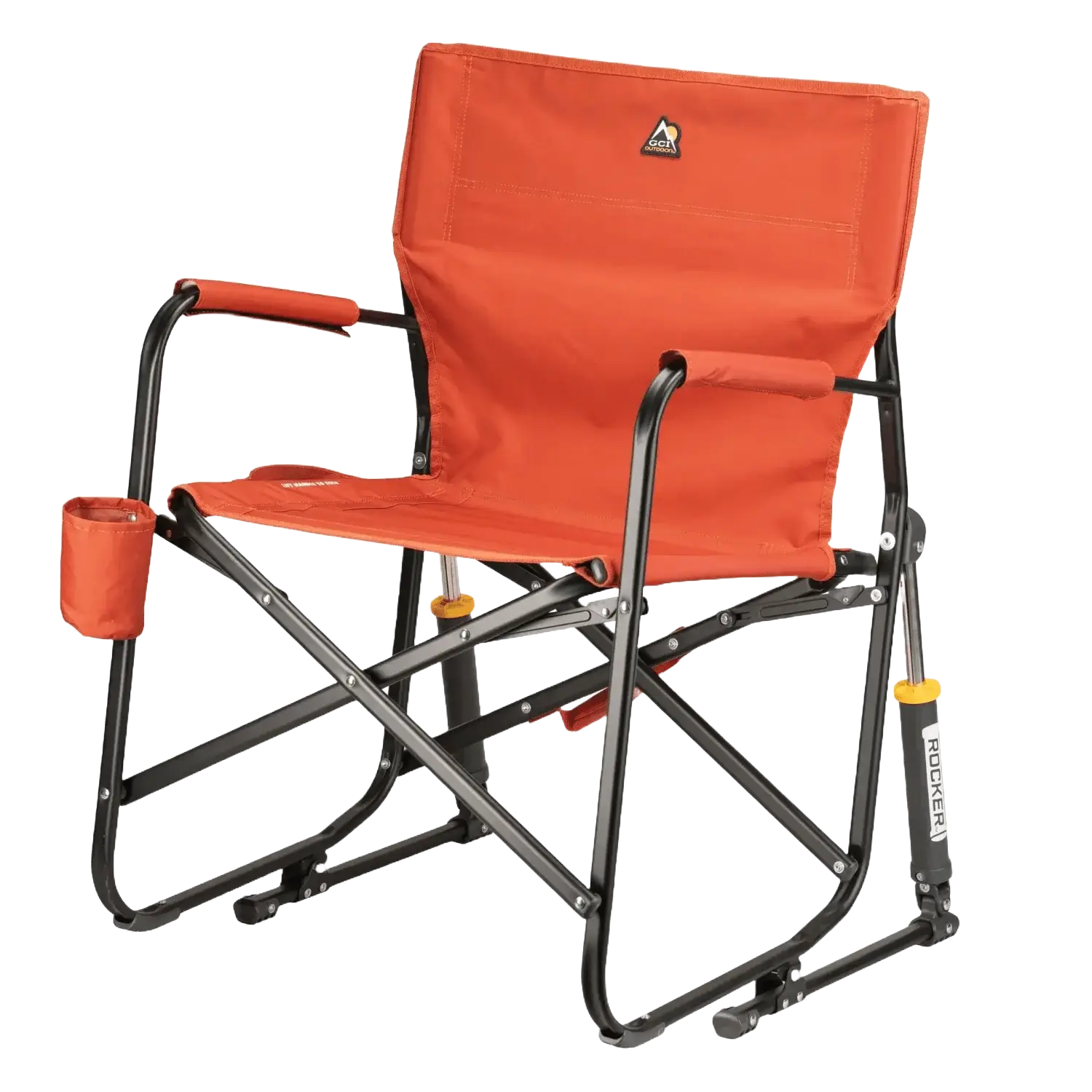 Patented Spring-Action Freestyle Rocker - Pumpkin Spice - Choice 373 - RoadTrip Rocker Smooth Motion Camp Chair Detail
