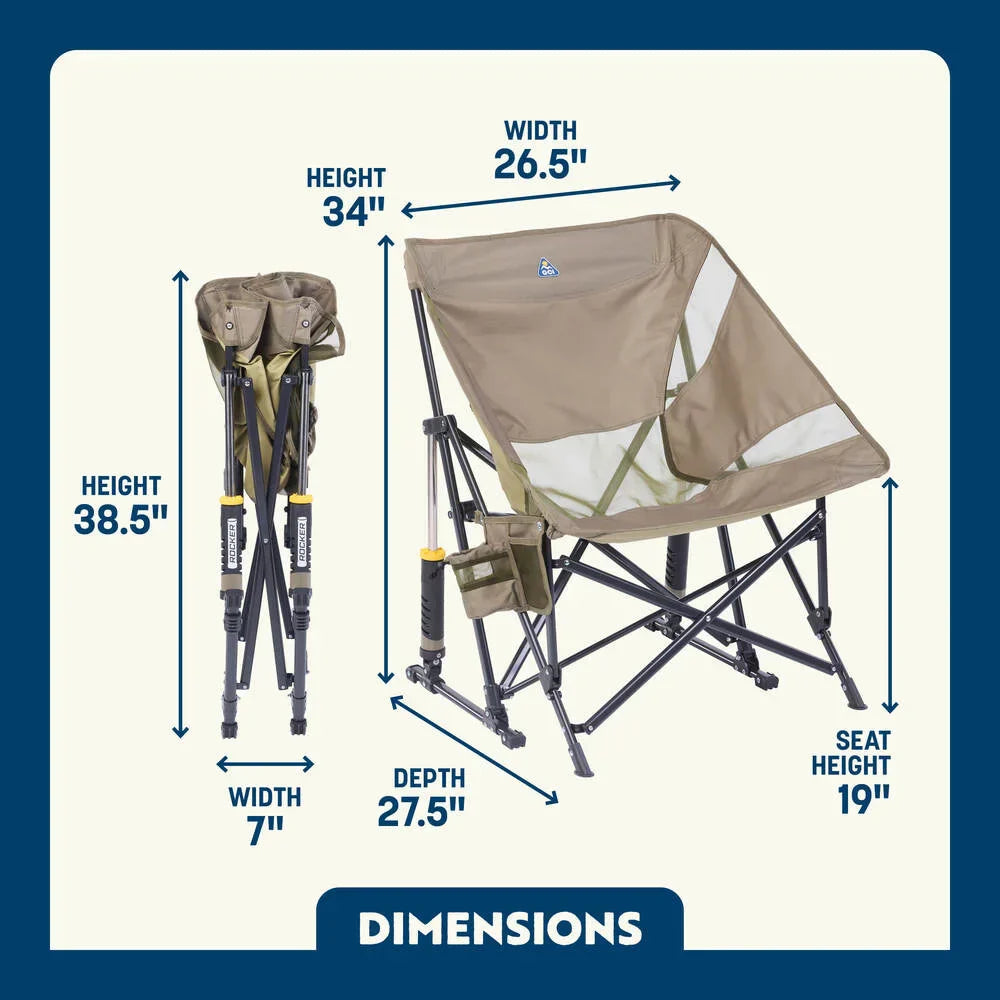 Patented Spring-Action Pod Rocker Elite - Choice 832 - RoadTrip Rocker Smooth Motion Camp Chair Detail