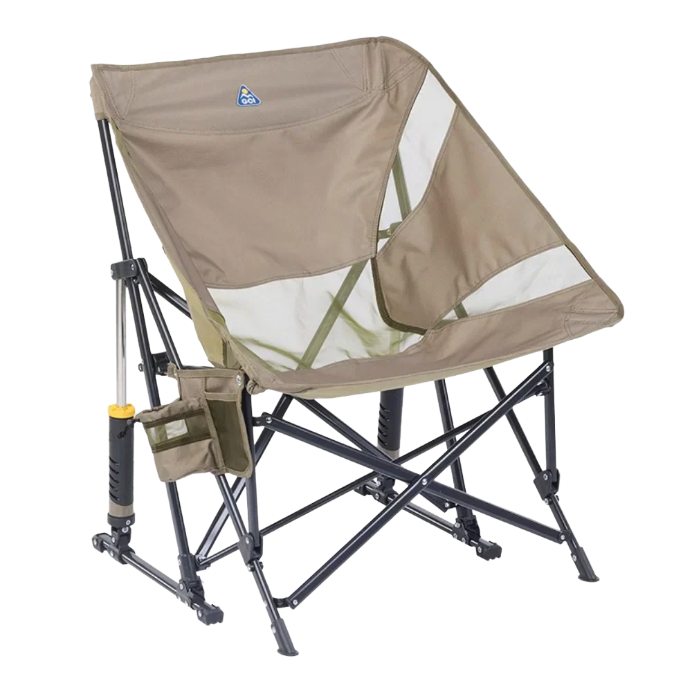 Patented Spring-Action Pod Rocker Elite - Choice 832 - RoadTrip Rocker Smooth Motion Camp Chair - Aged Fatigue