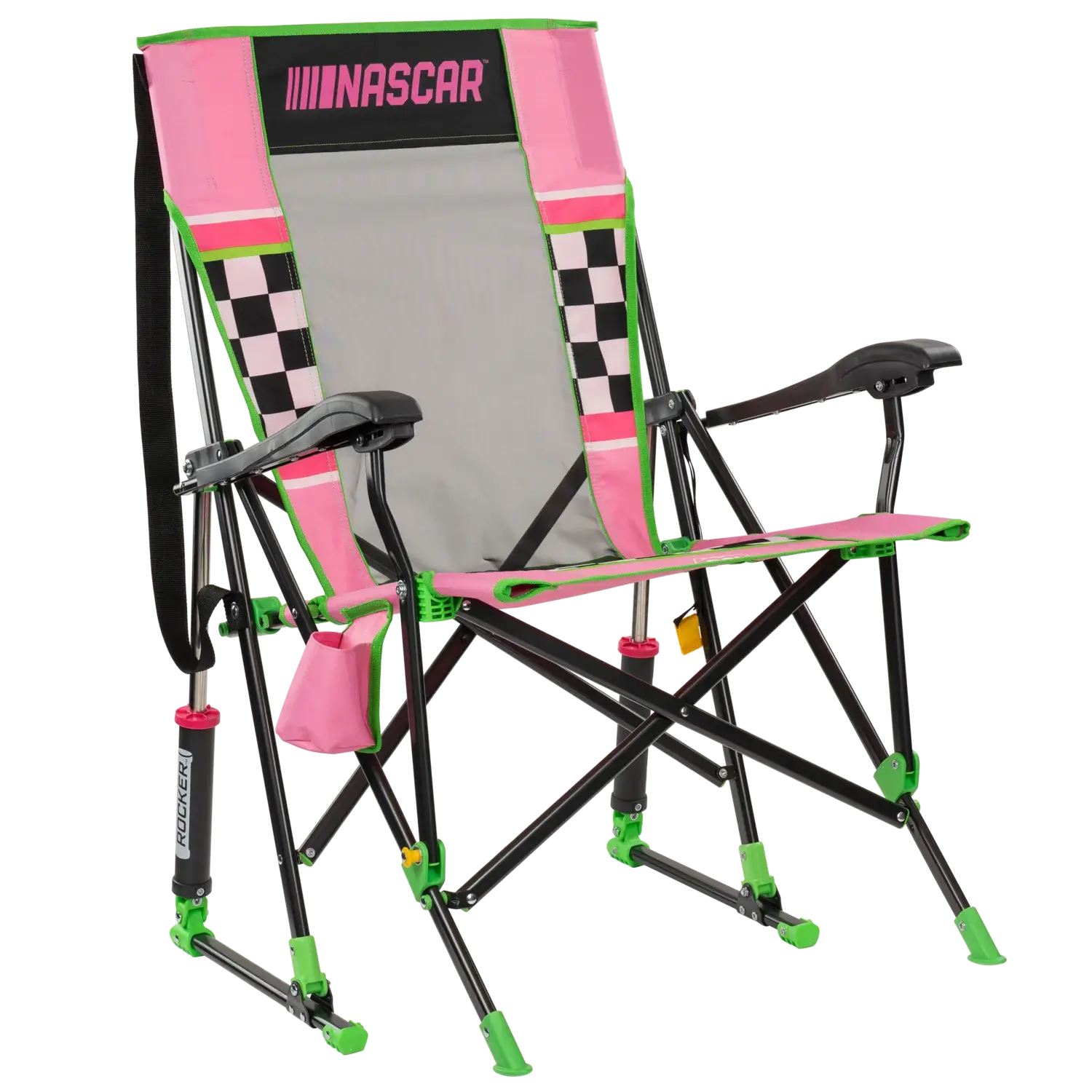 Luxury Camp RoadTrip Rocker - NASCAR For Her - Choice 560 - Heavy-Duty Kickback Rocker with Beverage Holder - Default Title