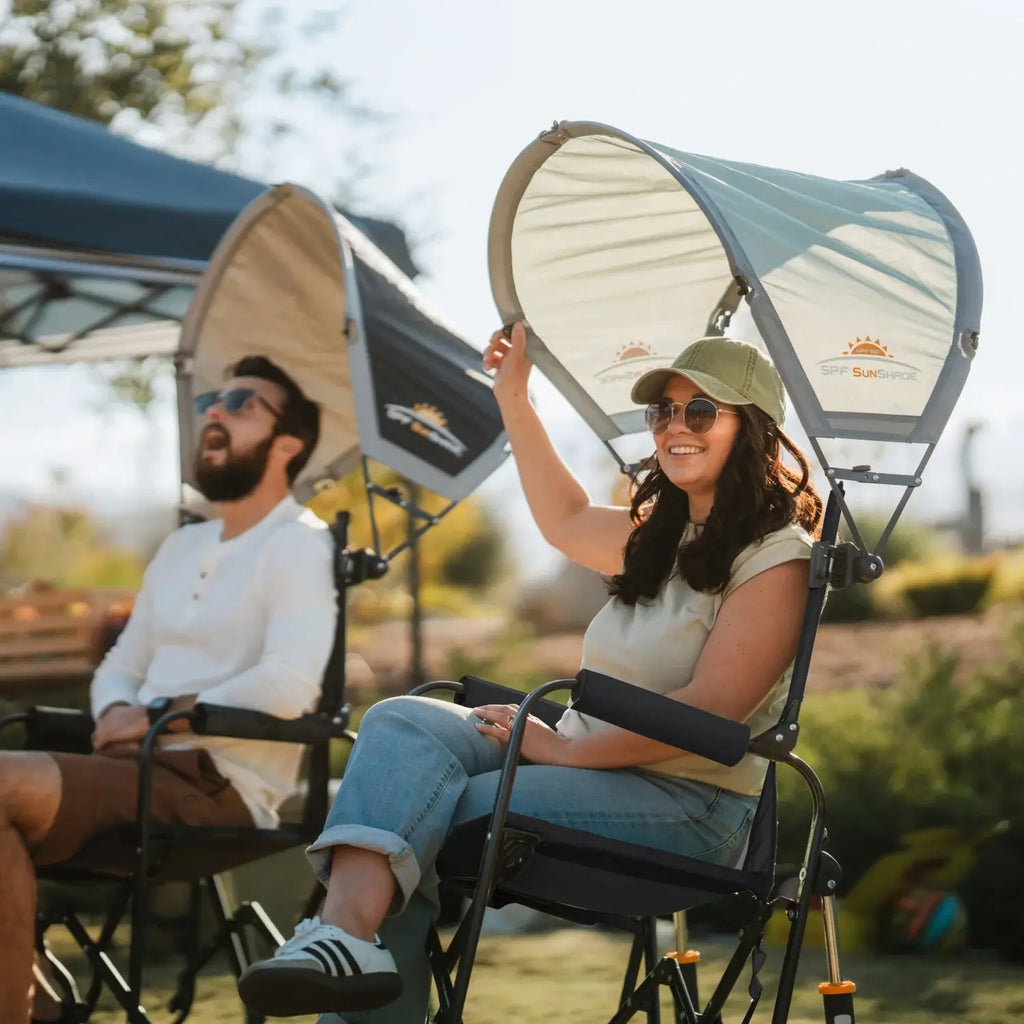 Premium All-Weather Stowaway Rocker - Choice 794 - Patented Spring-Action Rocking Chair for Camping Detail